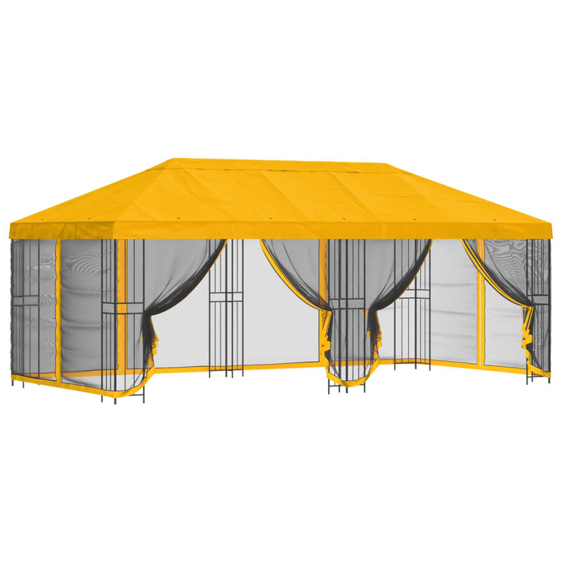 Vidaxl Gazebo Polyester And Steel, Yellow