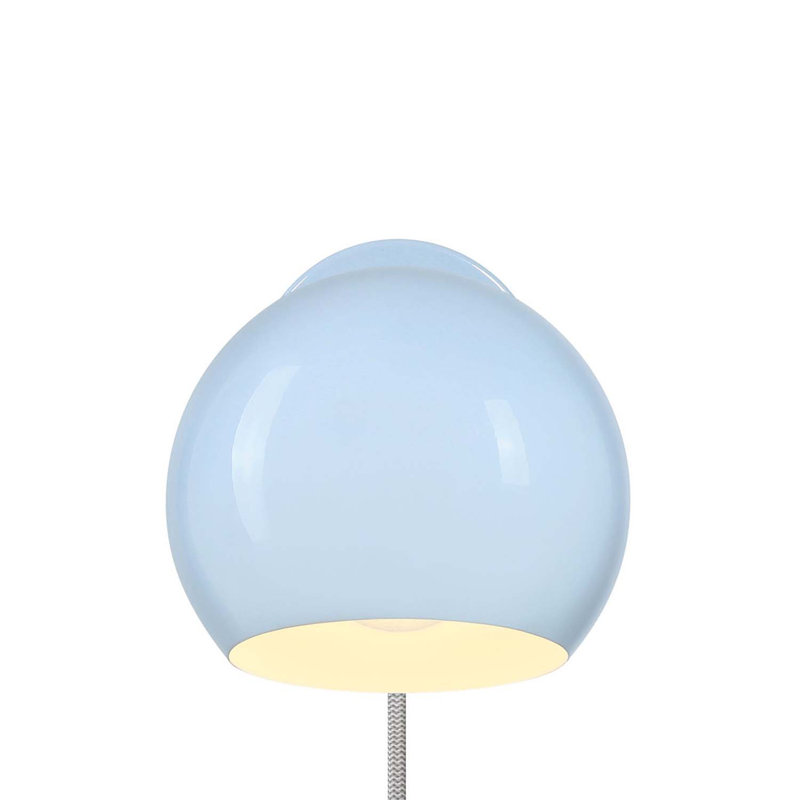 Applique murale Topsy à une lumière, Sans oreilles, Bleu ciel