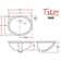Ticor Sinks Belfast Series 19.5'' Porcelain Oval Bathroom Sink with Overflow