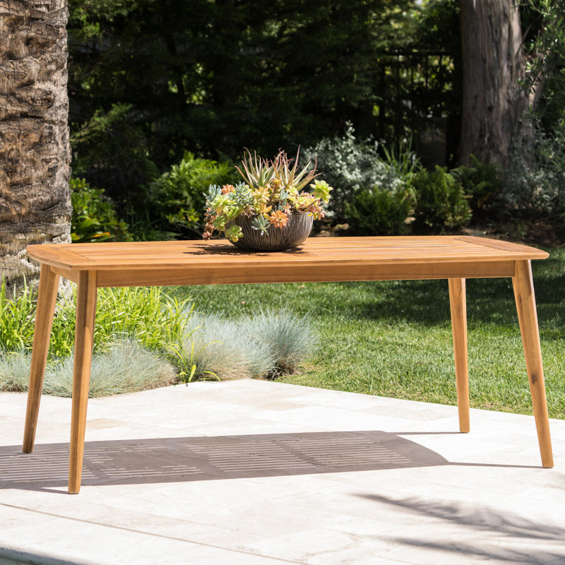 Table de salle à manger en bois - P 34,86 po x l 69,99 po H 29,77 po pratique à l'extérieur