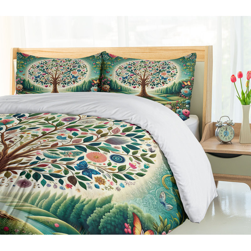 Springtime Duvet Cover, California King Duvet Cover + 2 Standard Shams
