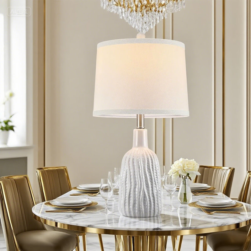 Ensemble de 2 lampes de table en céramique avec 3 températures de couleur réglables, lumières de chevet modernes de 22,5 pouces pour la table de chevet de la chambre à coucher, le salon, le bureau, les ampoules à DEL