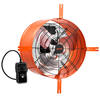 Ventilateur Gable Mount, ventilateur d'évacuation de grenier 15 po avec thermostat, 1300 CFM de refroidissement et de ventilation pour la maison, le garage, les entrepôts, les ateliers, le boîtier en acier au carbone avec support de fixation, argent