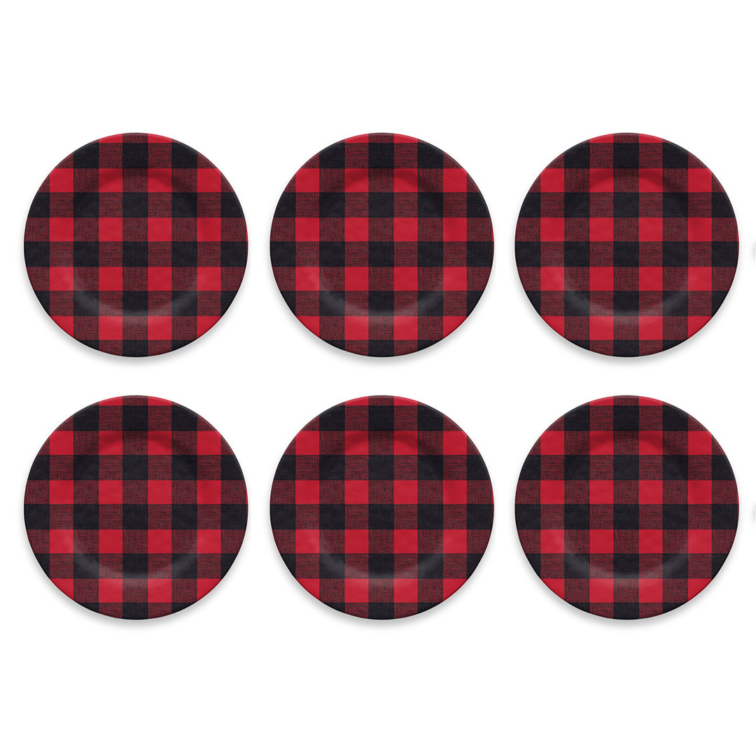 Outten 10.5'' Melamine Dinner Plate (Set of 6) Loon Peak®