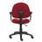 Jea Swivel Posture Chair, Adjustable Arms, Burgundy Red Tweed, Wheels-117561197