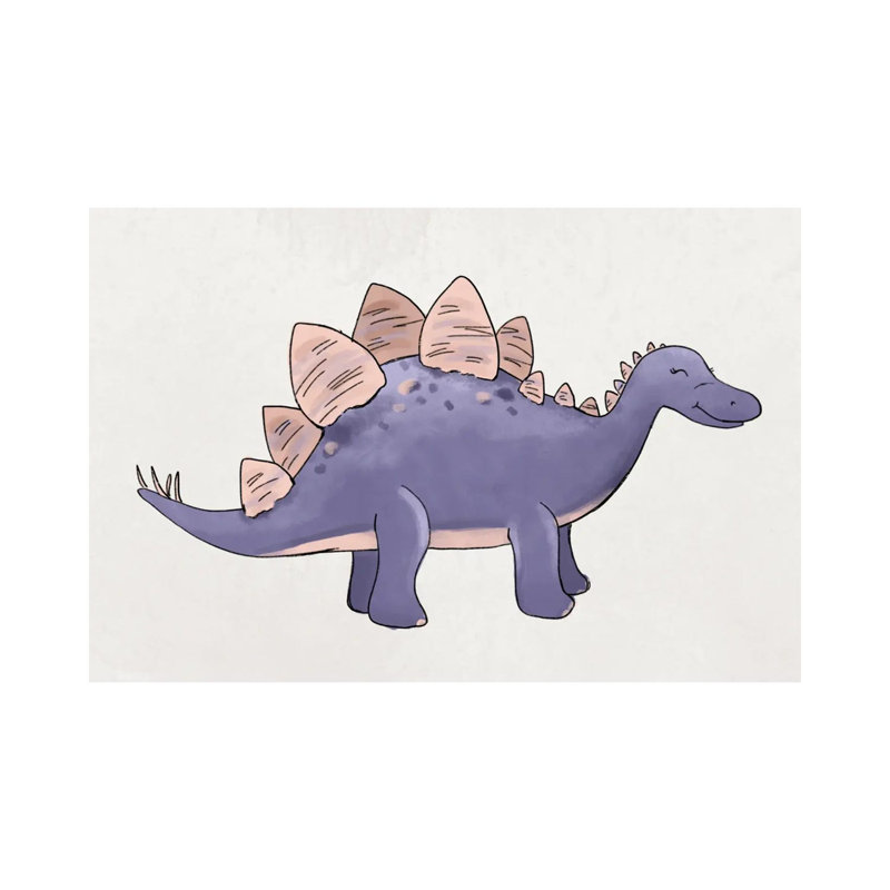Stegosaurus by Katie Bryant - Wrapped Canvas Gallery-Wrapped Canvas Giclée, 20.32 cm H x 30.48 cm W