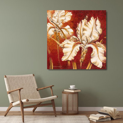 Red Barrel Studio® Henson, Richard Gallery Wrapped Canvas Art Titled: White Iris