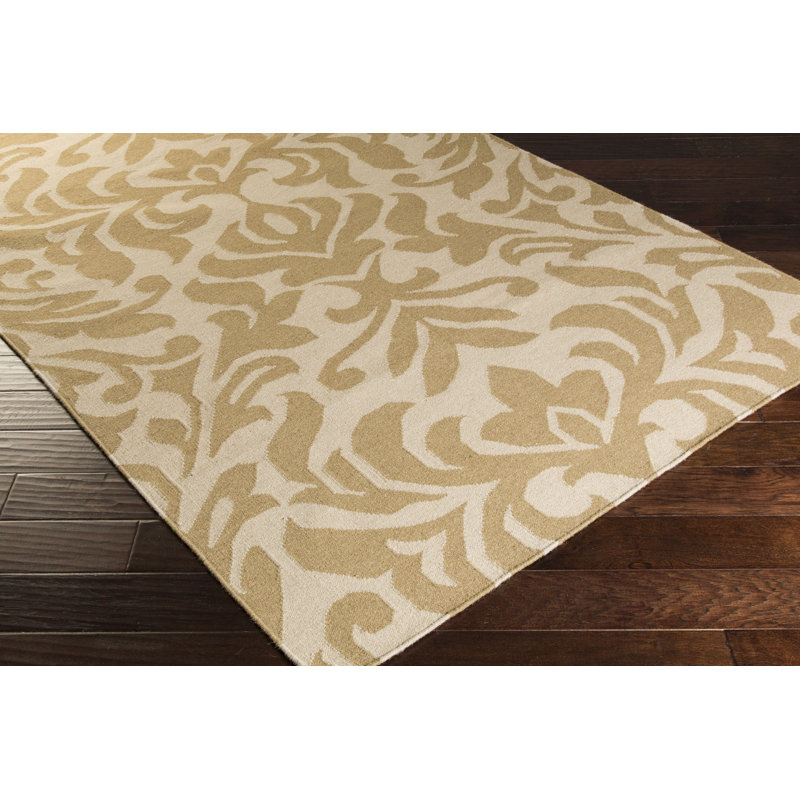 Perrysburg Wool Floral Indoor Rug, Rectangle 3'6" x 5'6"