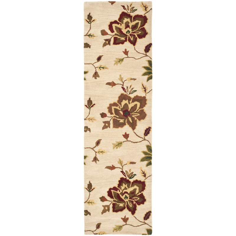 Arber Hand Tufted Wool Floral Rug, Runner 2'3" x 8'