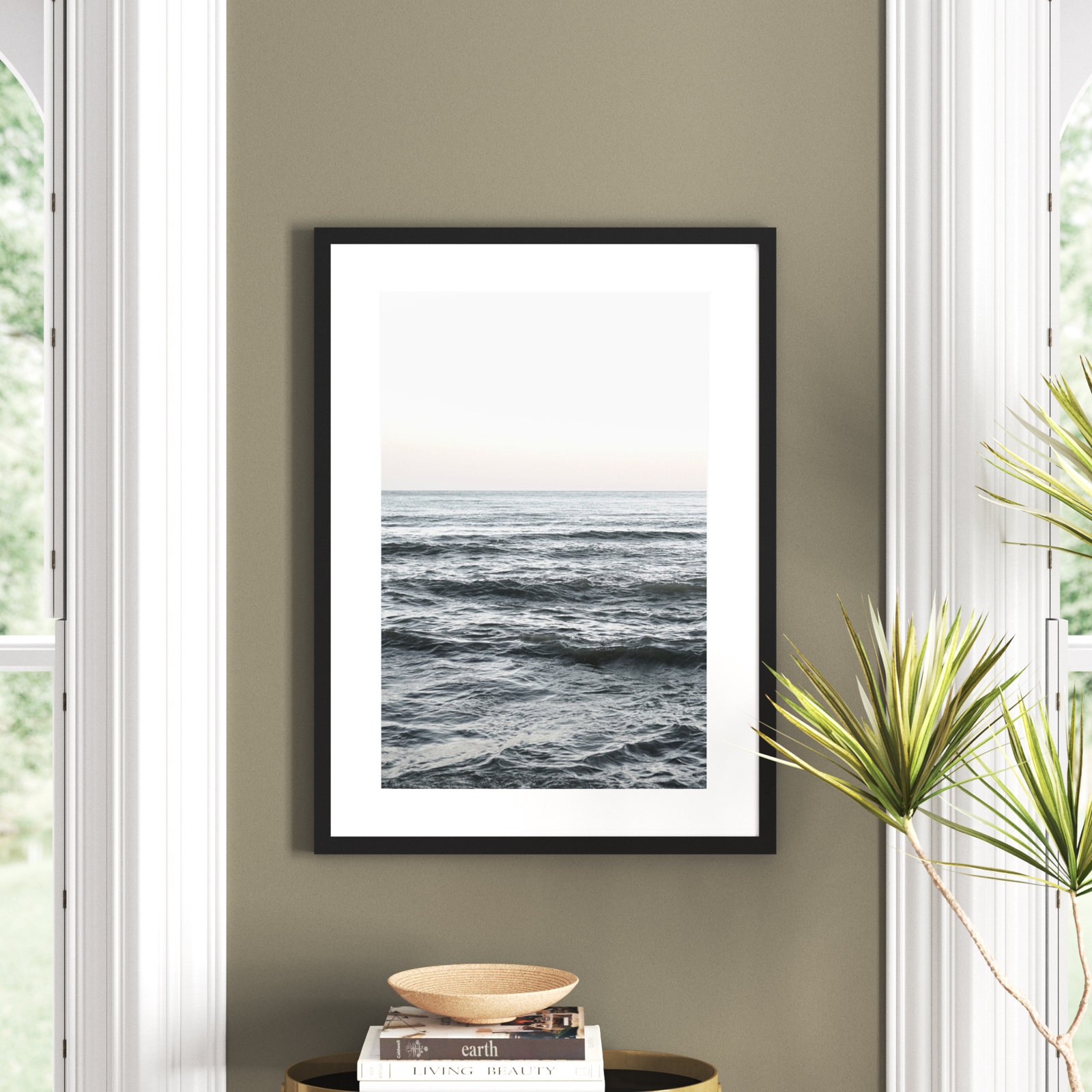 Calm Ocean Vibes by Vidal Hernandez, Black, 41" H x 30" W