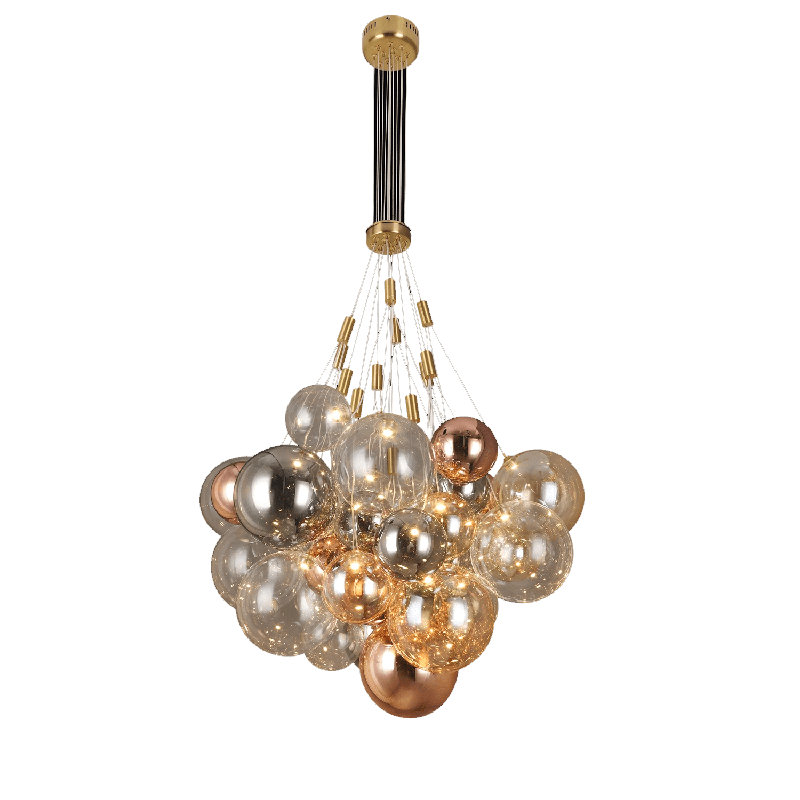 Lustre tricolore à 39 lumières DEL
