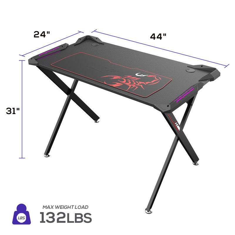 Metal Base Computer Desk