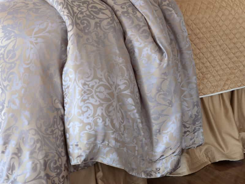 Jackie Duvet Cover, Champagne, Queen Duvet Cover