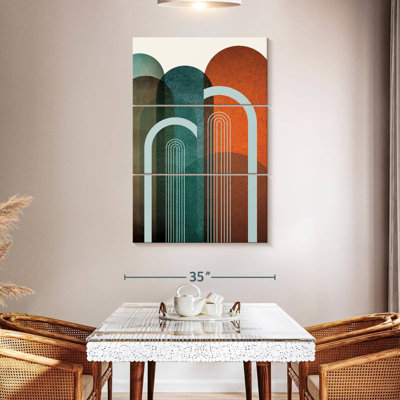 Avery Mid-Century Arches bleu sarcelle orange II