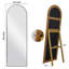Miroir pleine grandeur en bois avec support au design arqué-739470294