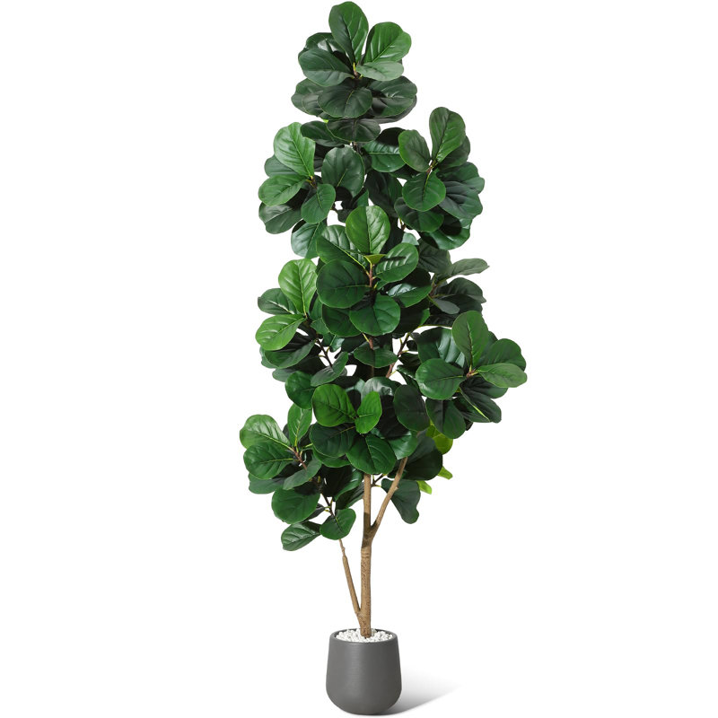 Ficus artificiel Lyrata avec pot de fleurs pour la décoration de salon de bureau à domicile
