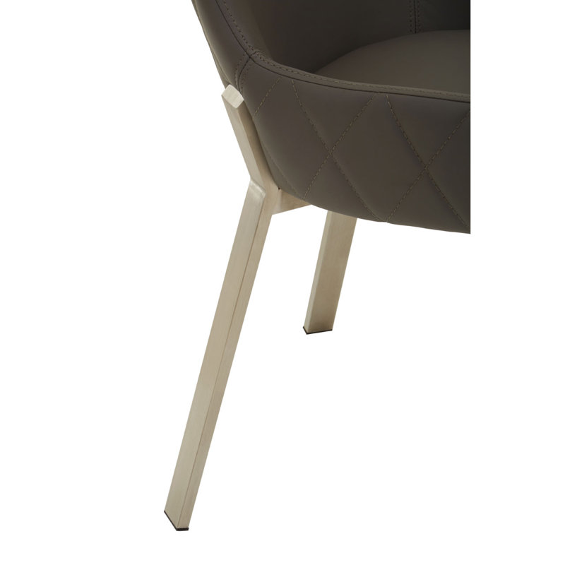 Hazbie 49cm H Upholstered Parsons Chair in Grey