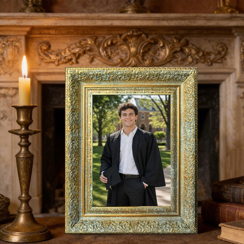 Gallery Wall Picture Frame for Mantel Decor, Antique Gold, 1, 11" W x 14" H