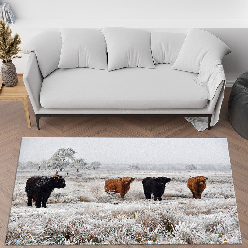 Exquisite Floral Theme With Pile Soft Printed Rug Featuring Intricate Design and Vibrant Colors for Enhancing Your Living Room Aesthetics