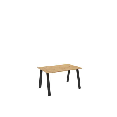 Nikaela Rectangular Dining Table with Steel Base