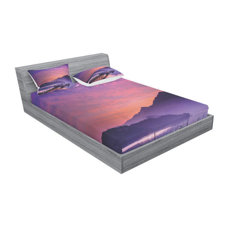 Ensemble de draps majestic nantou taïwan mer, Ensemble de draps pour lit double avec un drap-hou