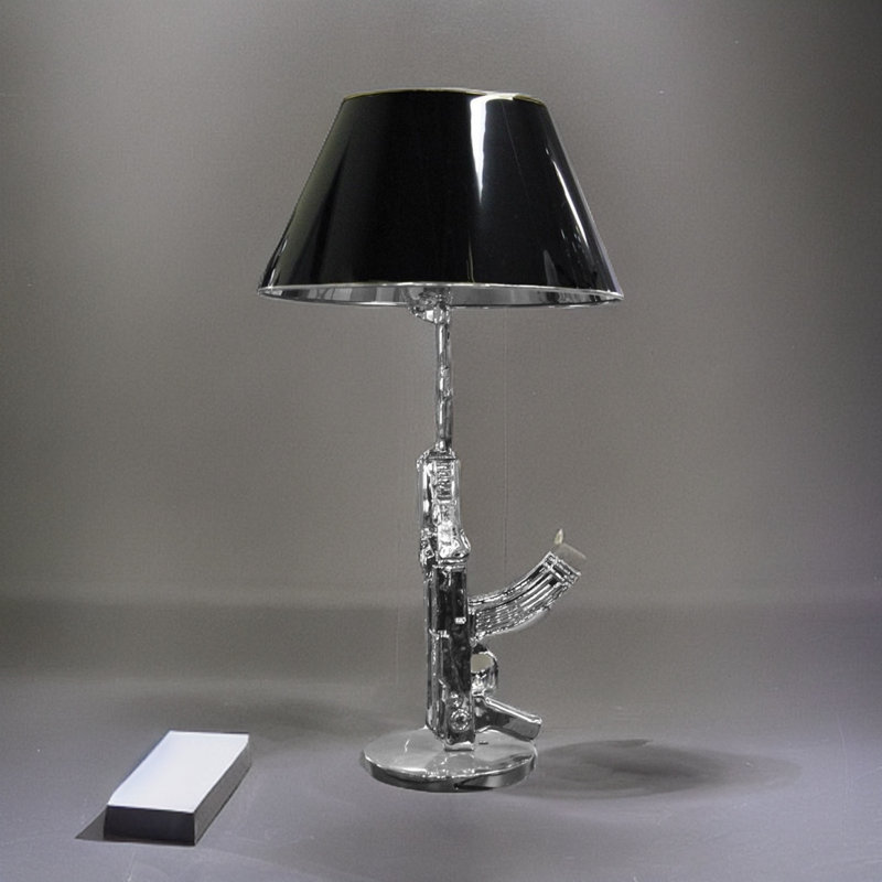 Metal Table Lamp, Silver