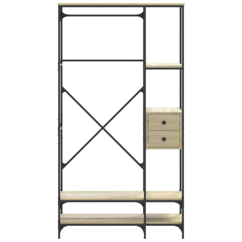 Carmie 97cm Clothing Rack, Sonoma Oak