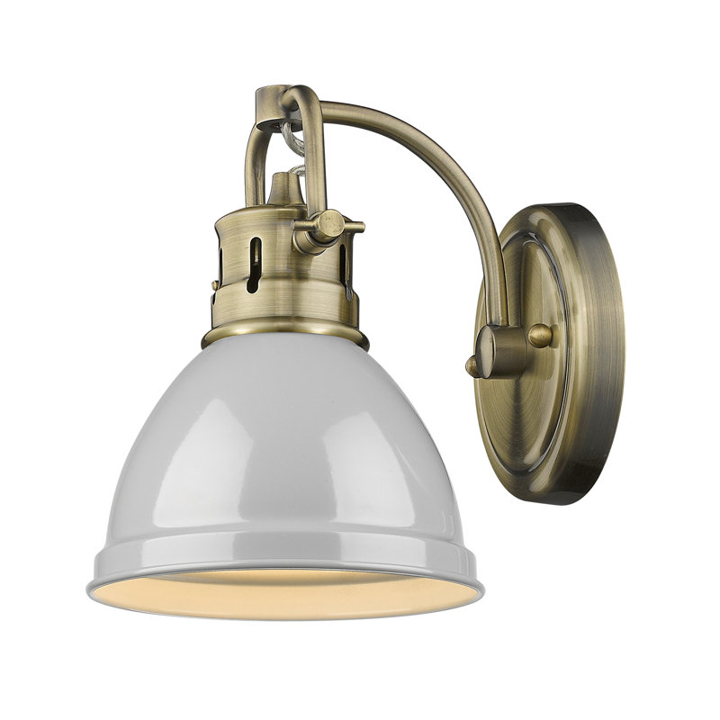 Dimmable Vanity Light, Aged Brass, Gray