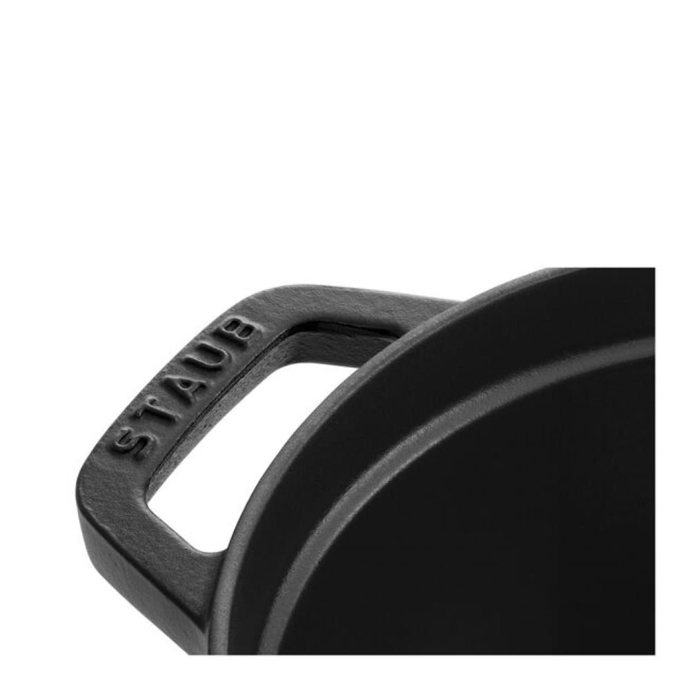 Staub Enameled Cast Iron Cocotte, Black Matte, 1.06 Quart