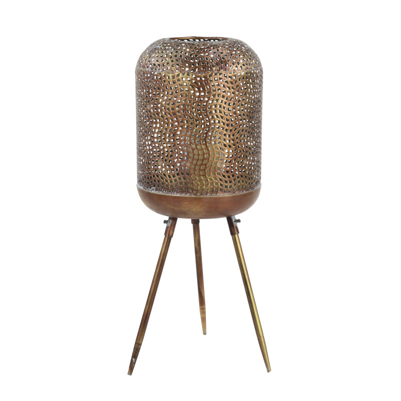 32.0'' H Metal Floor Lantern, 32" H x 12" W x 12" D