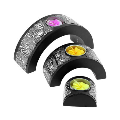 3.5'' H Wood Tabletop Tealight Holder