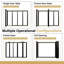 Porte de patio pliante en aluminium noir 120 po x 80 po (3 + 1) avec 𝗥𝗲𝘁𝗿𝗮𝗰𝘁𝗮𝗯𝗹𝗲 𝗦𝗰𝗿𝗲𝗲𝗻-124572914-124572915
