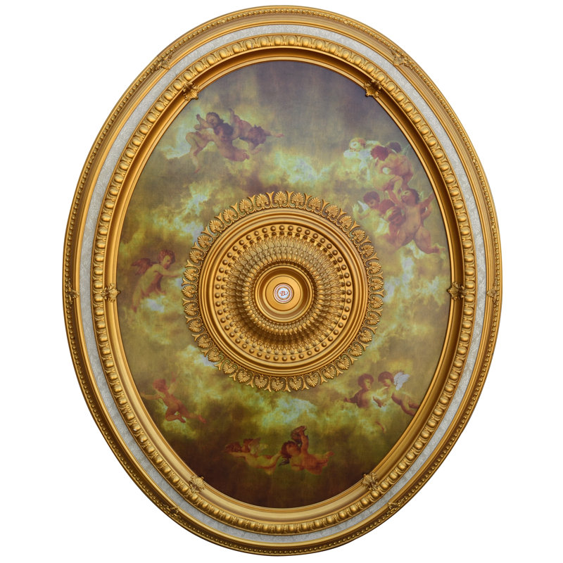 Médaillon de plafond ovale lustre Sistine