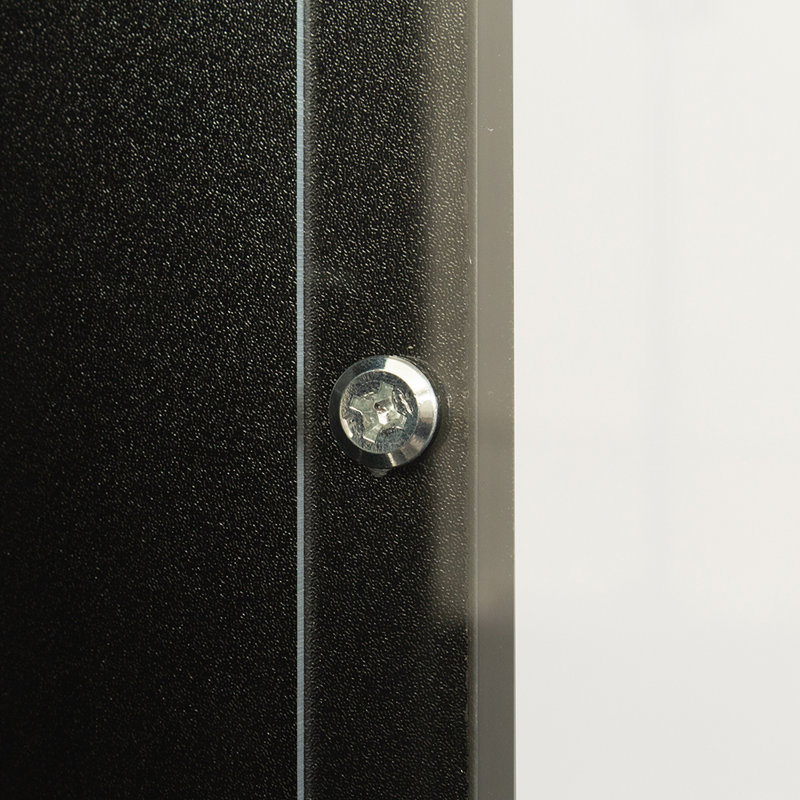 Armoire vitrée 67 po à 4 tablettes vitrées, Noir, noir, noir, noir