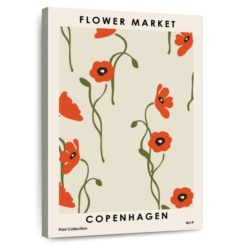 Harnek Flower Market Copenhagen, H 12 po x l 8 po