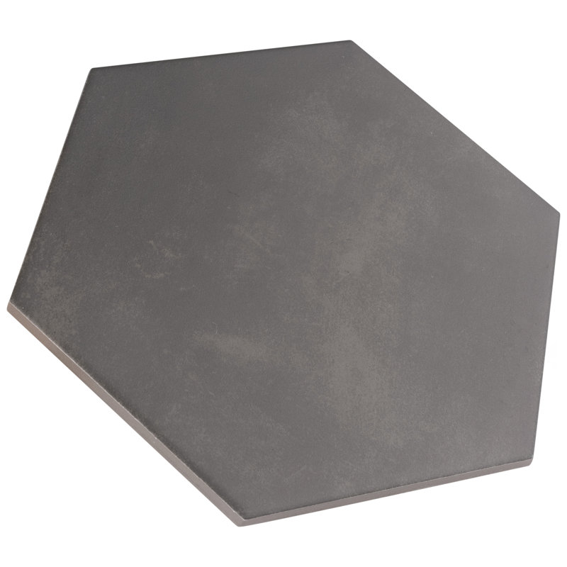 Horizon Hex 7-3/4" x 9"Porcelain Wall & Floor Tile, Black