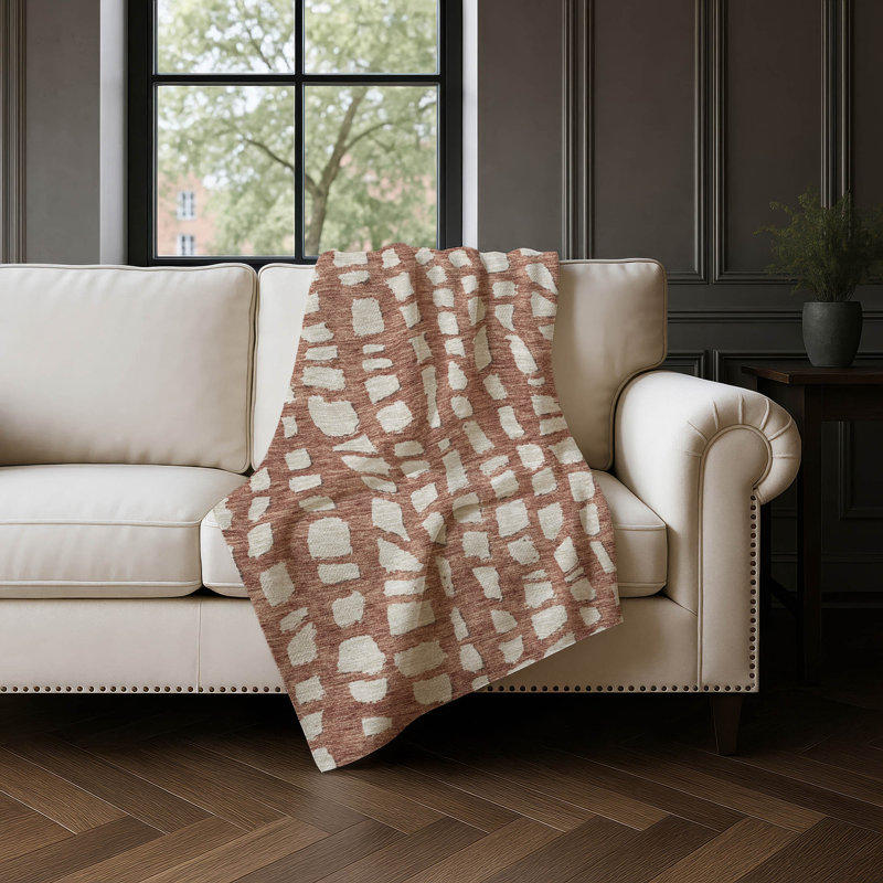 Jeté carré Addison Sherpa ASB754, Paprika