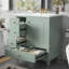 Meuble-lavabo simple 30 po avec lavabo en céramique vert clair 30 po, 3 tiroirs, porte à fermeture douce, structure en bois massif, autoportant