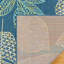 Tapis d'intérieur / extérieur en polypropylène tissé à plat à feuilles tropicales multicolores bleu marine Collmar Sway-117046145