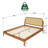 Beiro Solid Wood Rattan Platform Bed with Headboard, Bohemian and Mid-Century Bed Frame-1132484768-1132484769