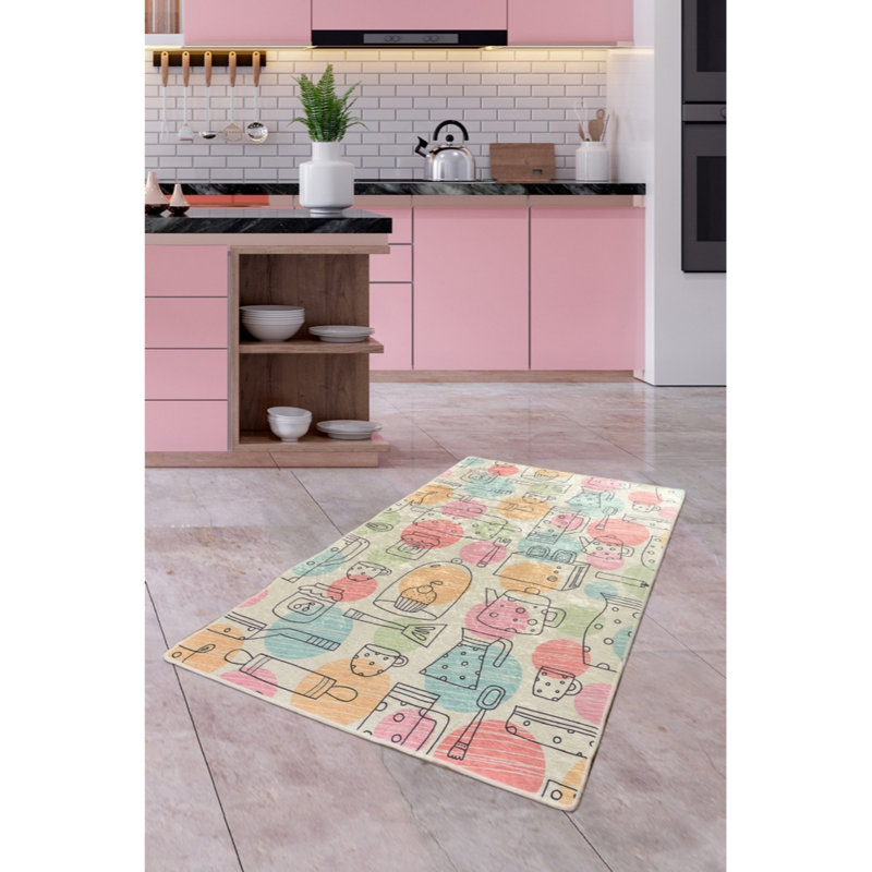 Premium Area Rug (5.2 x 7.5 ft), 100% Polyester, 0.2 in Pile Height | Antibacterial, Non-Slip Underside, Machine Washable | Elegant Design for Living Room & Bedroom Decor, Soft and Durable