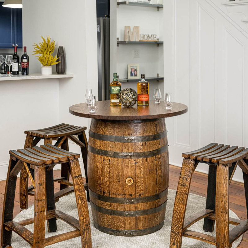 Table bistro  Whiskey Barrel, Plateau de table de 36 po de diamètre