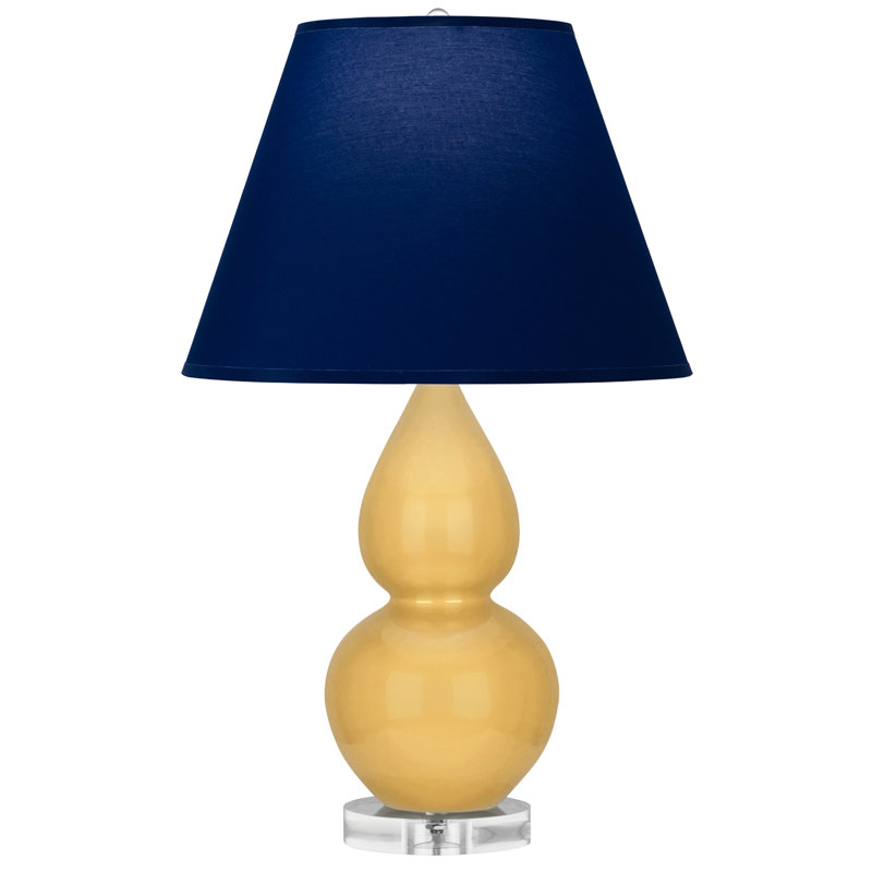 Petite lampe d'appoint à double gourde, Bleu marine/gris, Coucher de soleil