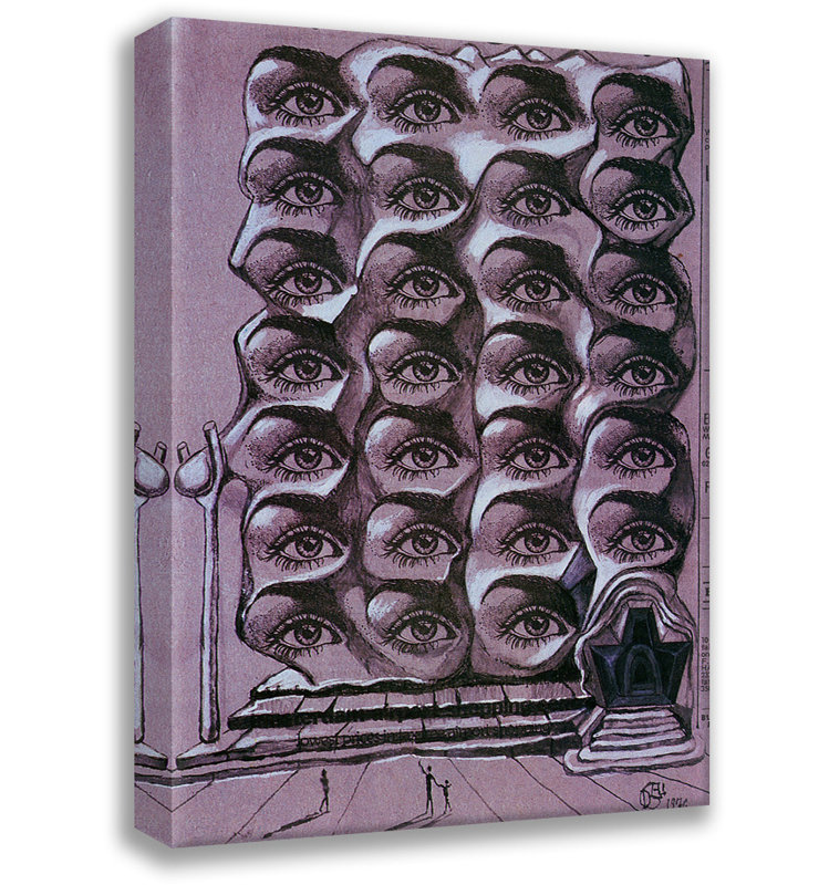 «Eye Catching Economy» par Salvador Dali, toile tendue avec châssis, H 24 po x l 17 po