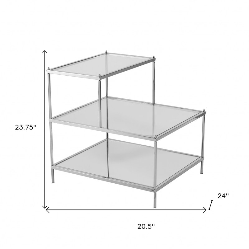 Table de bout en miroir 24 po