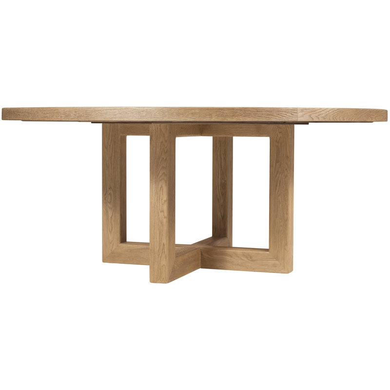 Driftwood Round Dining Table Top, 30”H x 72”L x 72”W, Worn Saddle