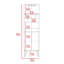 Armoire de bar 8 tablettes 8 bouteilles Wengue