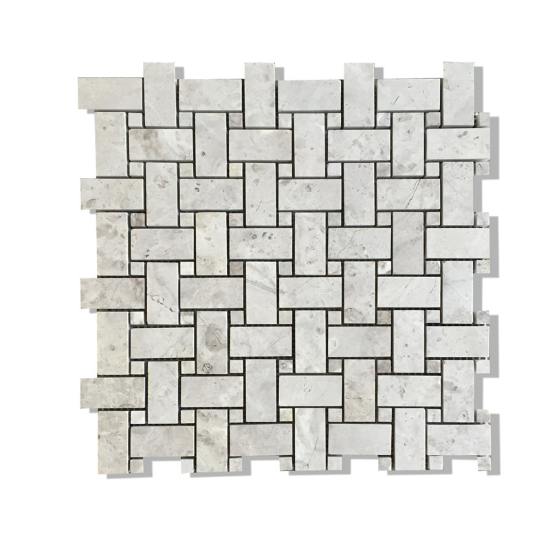 Carreau de mosaïque pour mur et plancher en marbre argenté