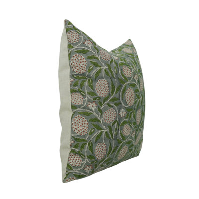 Floral Linen Indoor/Outdoor Pillow Cover