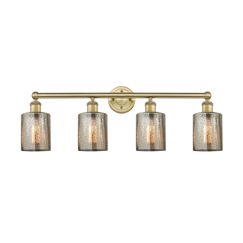 Éclairage pour meuble-lavabo 4 lumières 32 pouces Karon, Mercure, Laiton brossé